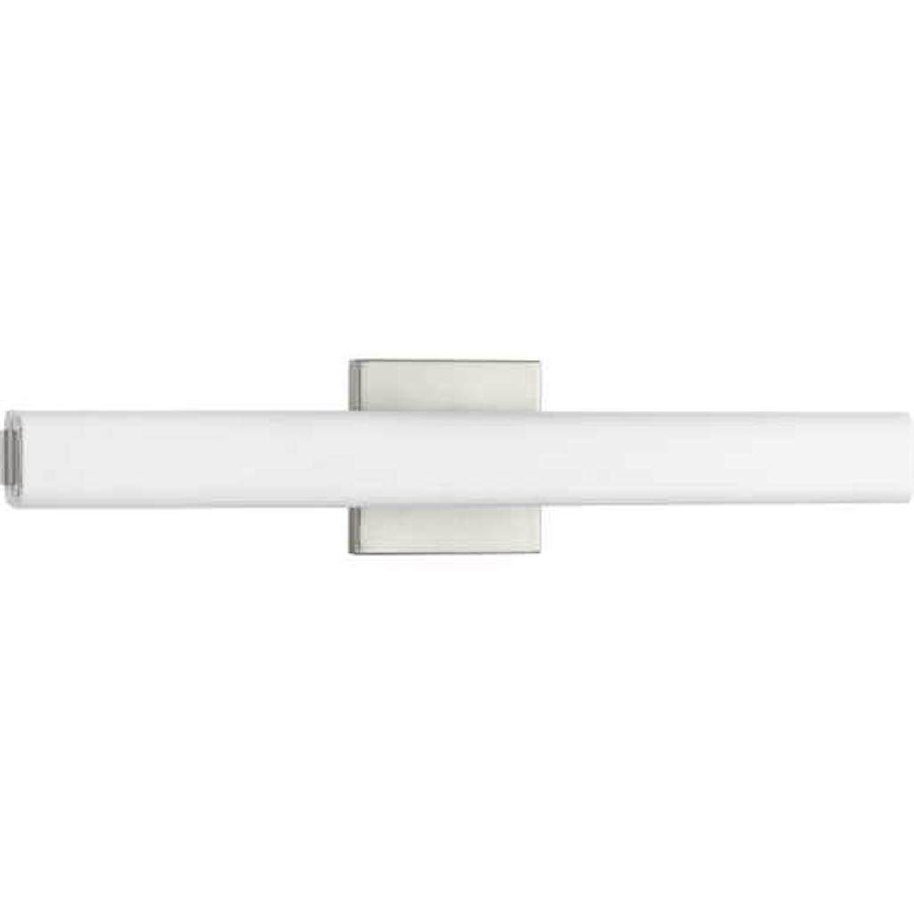 22" 35 watt 120 volt 3000K Brushed Nickel Etched Glass Shade Dimmable Vanity Light 1