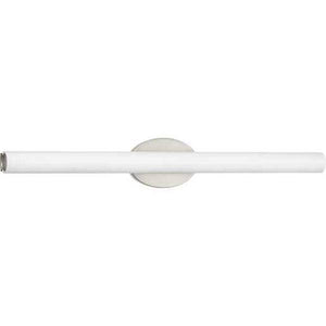 32" 50 watt 120 volt 3000K Brushed Nickel Etched Glass Shade Dimmable Vanity Light 1