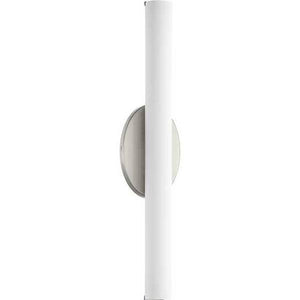 22" 35 watt 120 volt 3000K Brushed Nickel Etched Glass Shade Dimmable Vanity Light 3