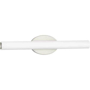22" 35 watt 120 volt 3000K Brushed Nickel Etched Glass Shade Dimmable Vanity Light 1