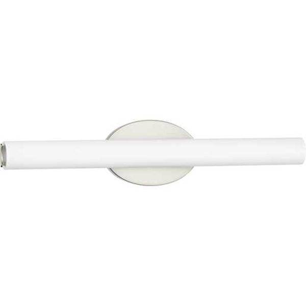 22" 35 watt 120 volt 3000K Brushed Nickel Etched Glass Shade Dimmable Vanity Light 1