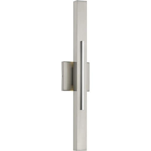 32 watt 120 volt 3000K Brushed Nickel Glass Panels Dimmable LED Wall Sconce 2