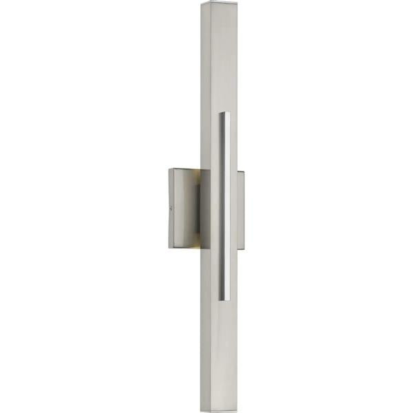 32 watt 120 volt 3000K Brushed Nickel Glass Panels Dimmable LED Wall Sconce 2
