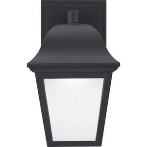 11 watt 120 volt 3000K Natural White Black Finish Etched Glass Outdoor LED Wall Light Fixture 4
