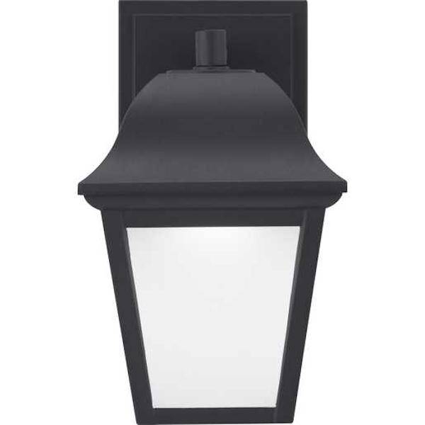 11 watt 120 volt 3000K Natural White Black Finish Etched Glass Outdoor LED Wall Light Fixture 4