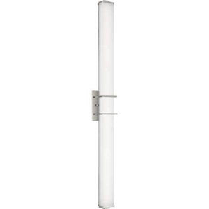 48" 44 watt 120 volt 3000K Brushed Nickel White Shade Dimmable 4