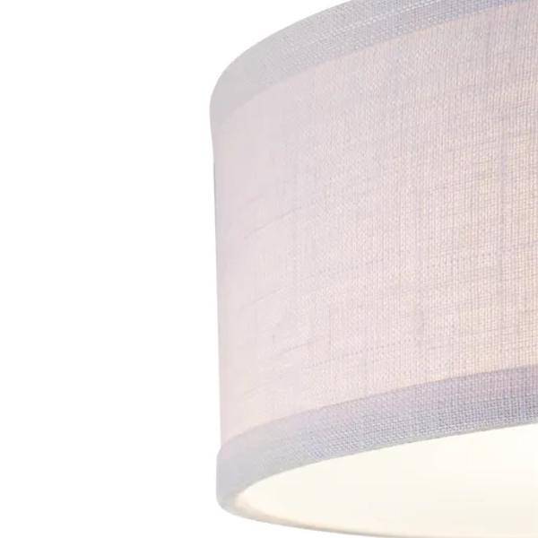 2 Light 120 volt Graphite Fabric Shade Diffuser Ceiling Light Fixture 2