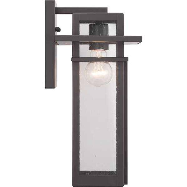 1 Light Antique Bronze with Clear Seeded Glass Medium Wall Light Fixture 3