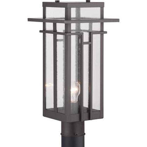 1 Light Antique Bronze with Clear Seeded Glass Boxwood Wall Light Fixture 1