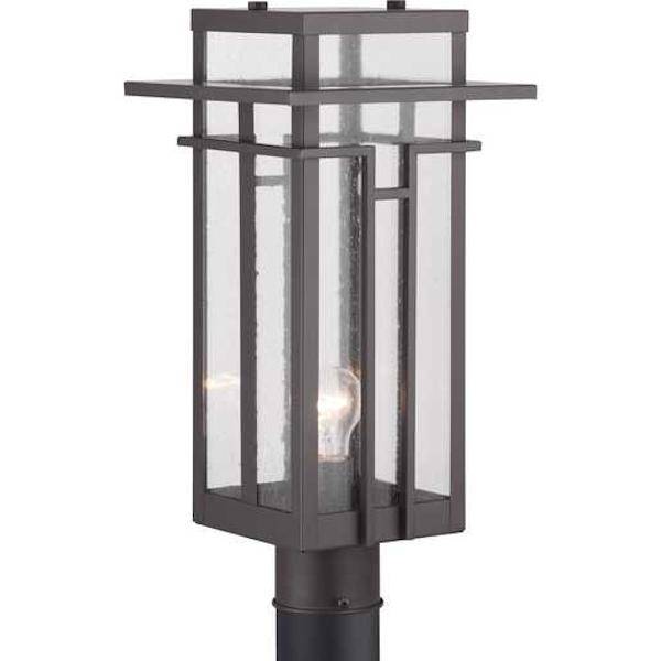 1 Light Antique Bronze with Clear Seeded Glass Boxwood Wall Light Fixture 1