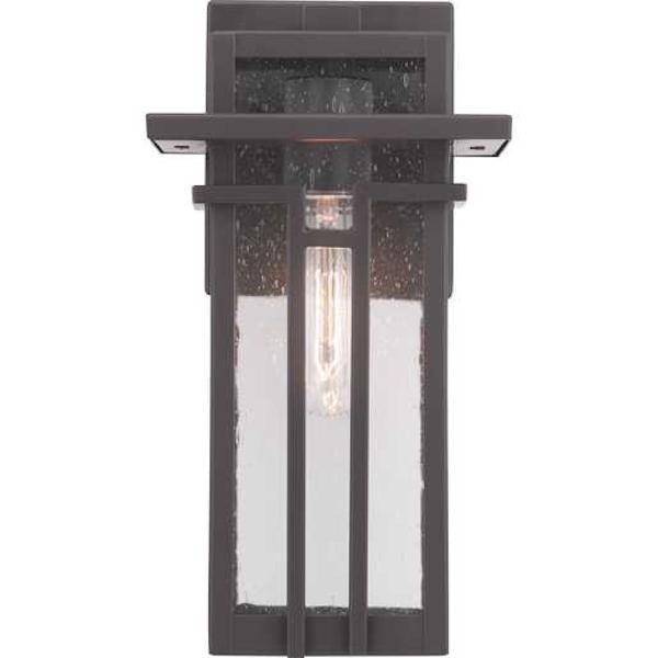 1 Light Antique Bronze with Clear Seeded Glass Small Wall Light Fixture 3