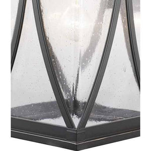 1 Light Antique Bronze with Clear Seeded Glass Large Wall Light Fixture 3