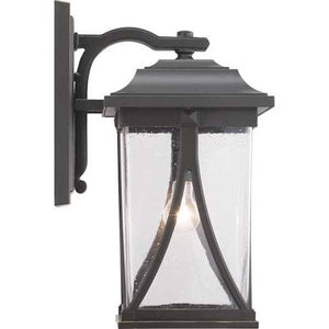 1 Light Antique Bronze with Clear Seeded Glass Large Wall Light Fixture 4