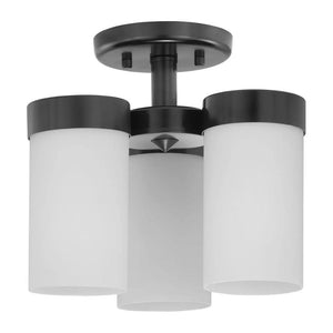 3 Light 120 volt Black Etched Glass Bowl Flush Mount Ceiling Light Fixture 1