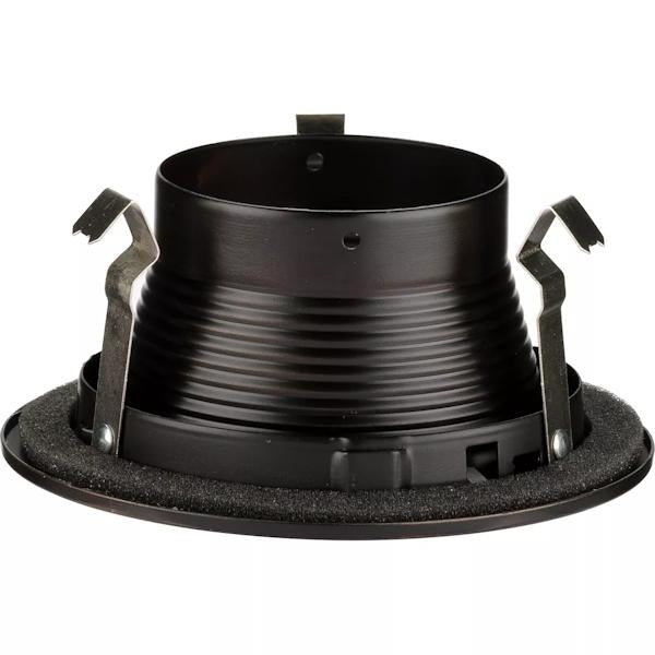 4" Antique Bronze Recessed Step Baffle Round Trim 2