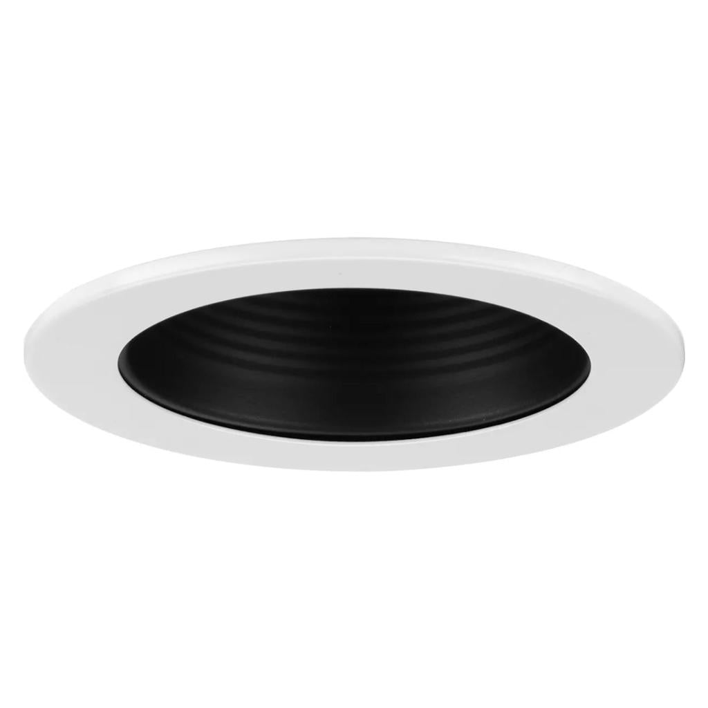 4" Black Recessed Step Baffle Round Trim 1