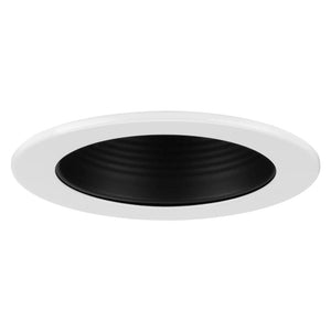 4" Black Recessed Step Baffle Round Trim 1