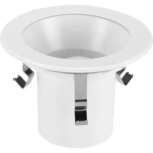 4" Satin White Recessed Open Trim Round Trim 2