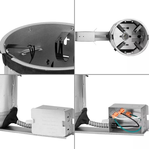 6" 120 volt Recessed Airtight Quick Link Connector for 6” Trim Remodel Housing 2