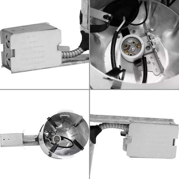 6" 120 volt Recessed Slope Ceiling Airtight Quick Link Connector for 6” Trim Housing 2