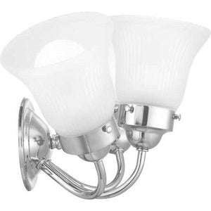 3 Light 120 volt Polished Chrome Vanity Fluted Etched Glass Light Fixture 2