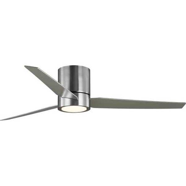 56" Brushed Nickel 3 Blade Indoor Remote Control LED Ceiling Fan 3