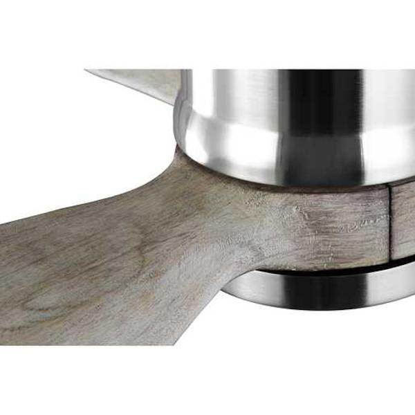 60" Brushed Nickel 3 Blade Remote Control LED Ceiling Fan 3