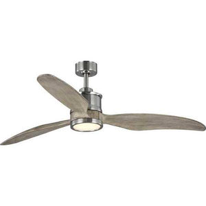 60" Brushed Nickel 3 Blade Remote Control LED Ceiling Fan 1