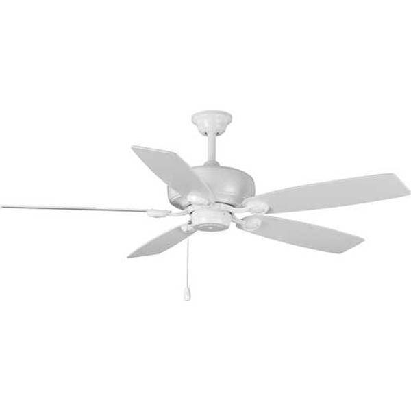 52" White 5 White/Driftwood Reversible Blade Ceiling Fan 1