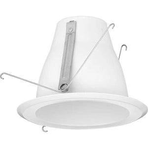 5" Satin White Recessed Deep Cone Reflector Round Trim 2