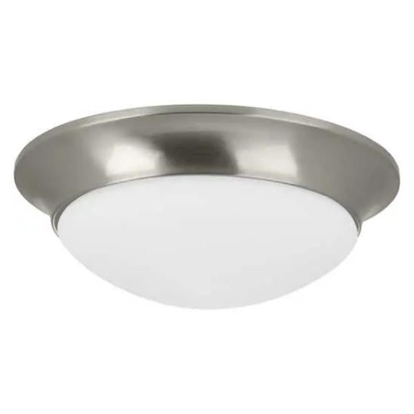 2 Light 120 volt Brushed Nickel Etched Glass Ceiling Light Fixture 1