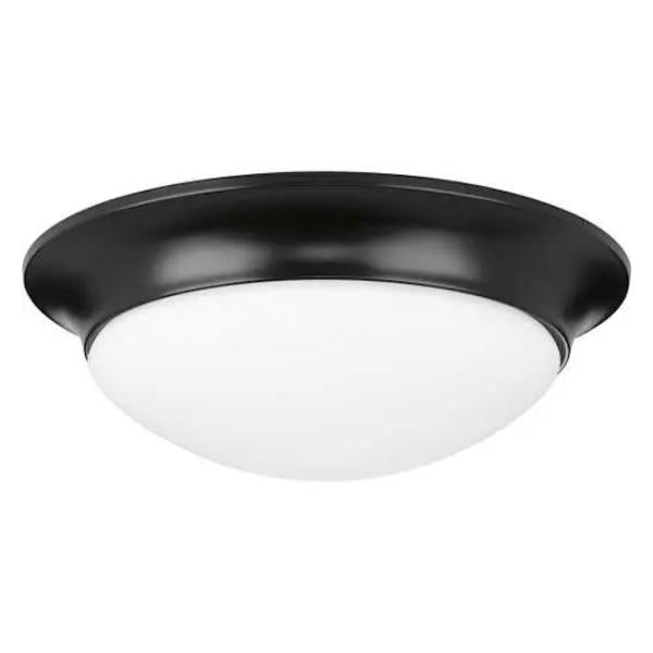 2 Light 120 volt Matte Black Etched Glass Ceiling Light Fixture 1