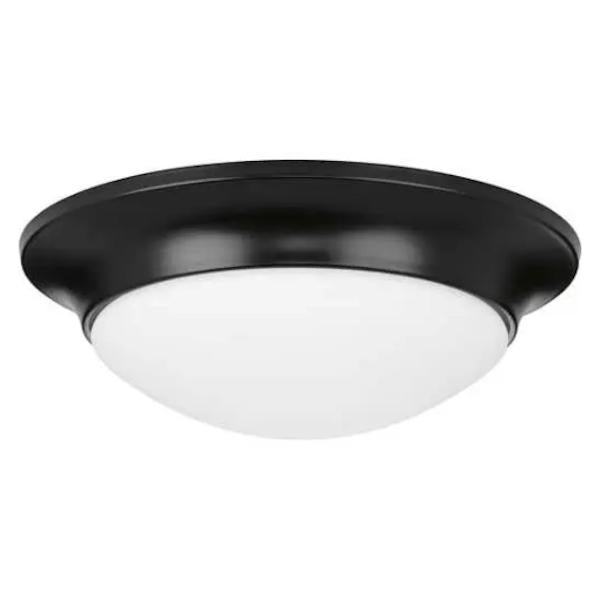 1 Light 120 volt Matte Black Etched Glass Ceiling Light Fixture 1