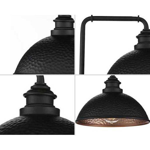 1 Light Black Englewood Post Top Light Fixture 2