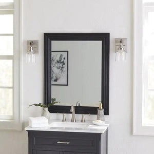 1 Light 120 volt Brushed Nickel Vanity Clear Glass Light Fixture 3
