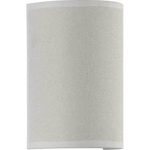 9 watt 120 volt 3000K Brushed Nickel Off White Linen Shade Dimmable LED Wall Sconce 1