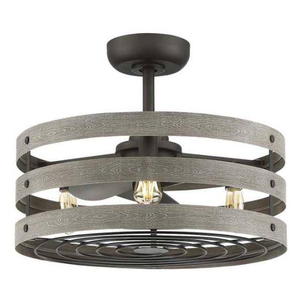 23" Graphite 3 Blade Remote Control Ceiling Fan 1