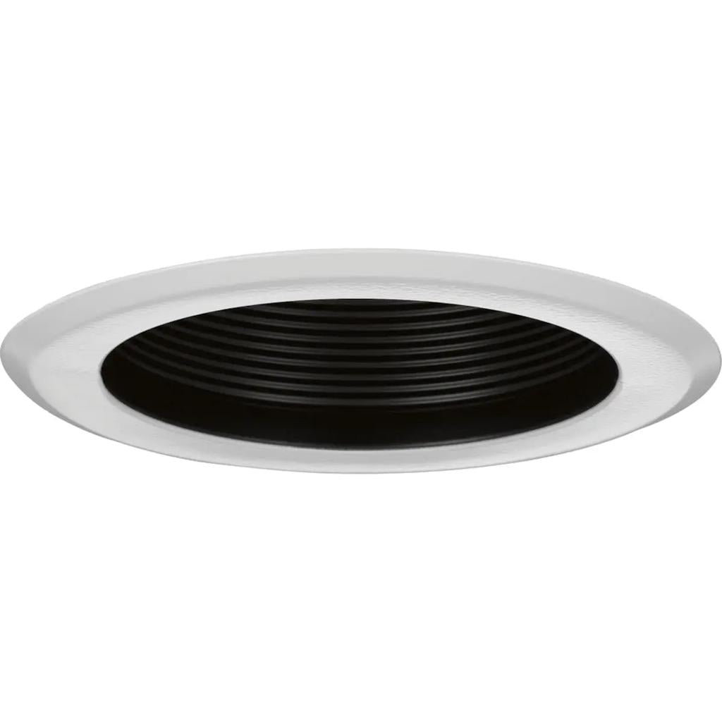 5" Black Recessed Step Baffle Round Trim 1