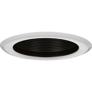 5" Black Recessed Step Baffle Round Trim 1