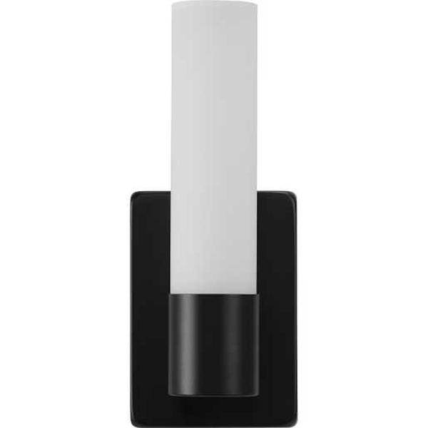 16 watt 120 volt 3000K Matte Black Etched Opal Glass Dimmable LED Wall Sconce 3