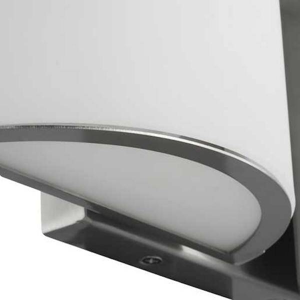 13" 10 watt 120 volt 3000K Brushed Nickel Etched Glass Shade Dimmable 4