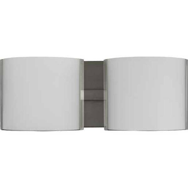 13" 10 watt 120 volt 3000K Brushed Nickel Etched Glass Shade Dimmable 5