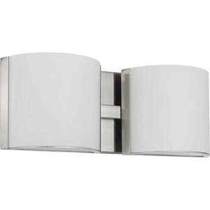 13" 10 watt 120 volt 3000K Brushed Nickel Etched Glass Shade Dimmable 1
