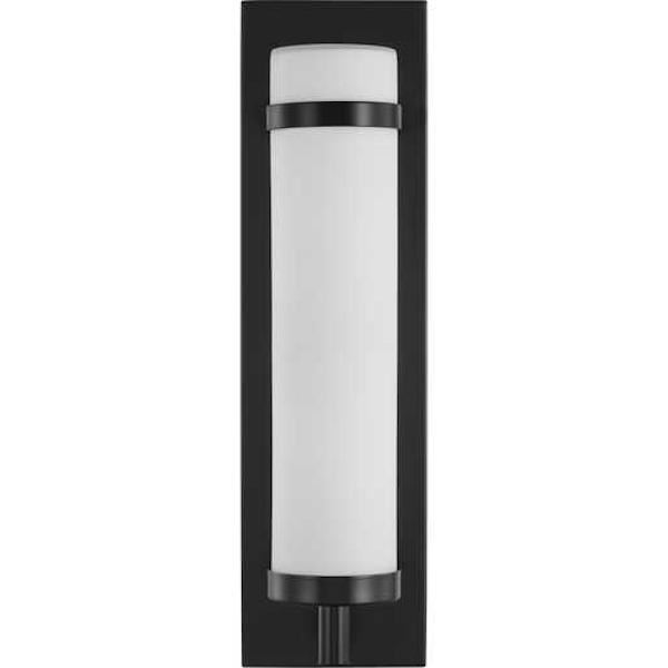 1 Light 120 volt Matte Black Etched Opal Glass Light Fixture 2