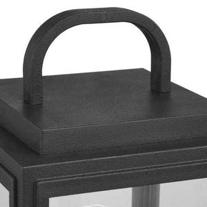 1 Light Black with Clear Glass Outdoor Grandbury Post Top Light Fixture 2