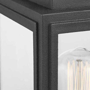 1 Light Black with Clear Glass Outdoor Grandbury Post Top Light Fixture 3