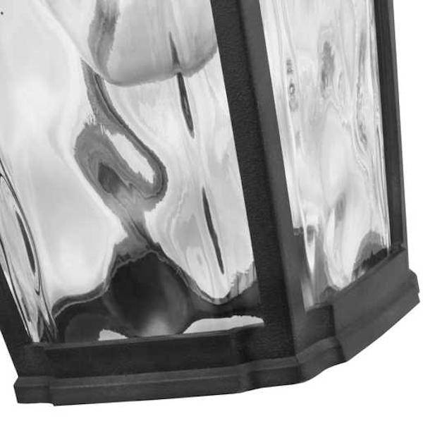 1 Light Black with Clear Water Glass Wall Light Fixture 3