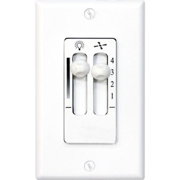 44" White 3 Silver Blade Remote Control LED Ceiling Fan 4
