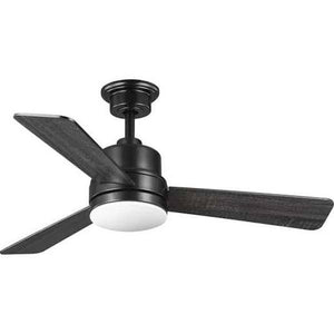 44" Black 3 Matte Black Blade Remote Control LED Ceiling Fan 3