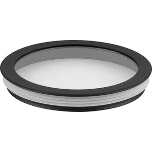 6" Round Clear Lens Black Finish Cylinder Cover 1